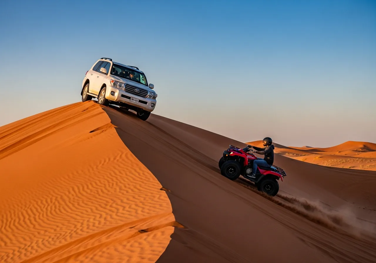 Evening Desert Safari with BBQ Dinner + 30 Min ATV Quad Bike